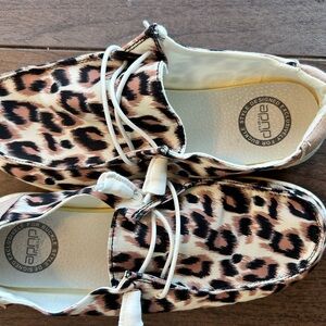 Hey Dude Leopard Print Loafers
